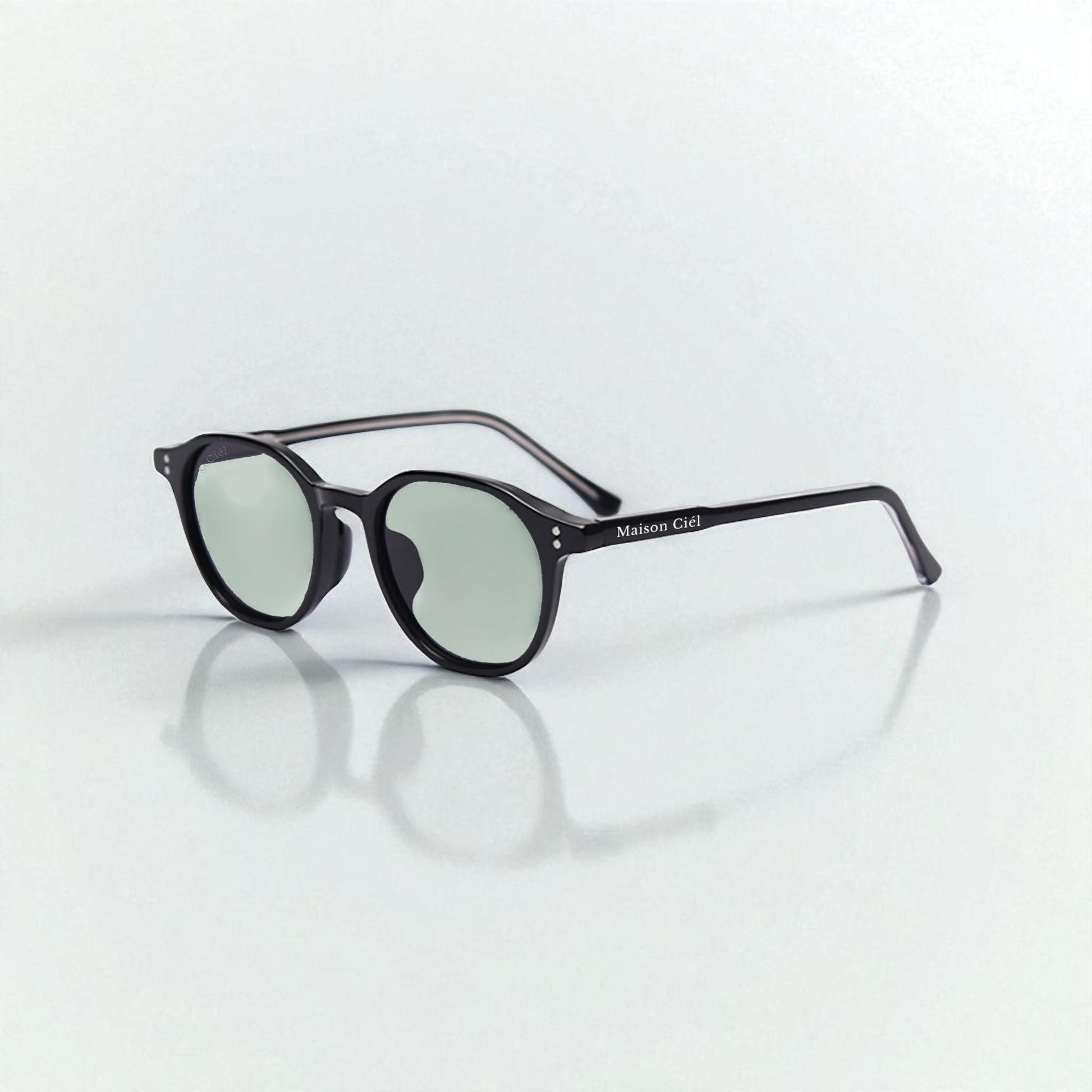 Maison Ciél Amalfi Green sunglasses – elegant old-money glasses eyewear, handmade Italian acetate, UV400 protection